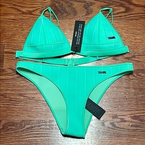 Mint Neoprene Triangl Bikini